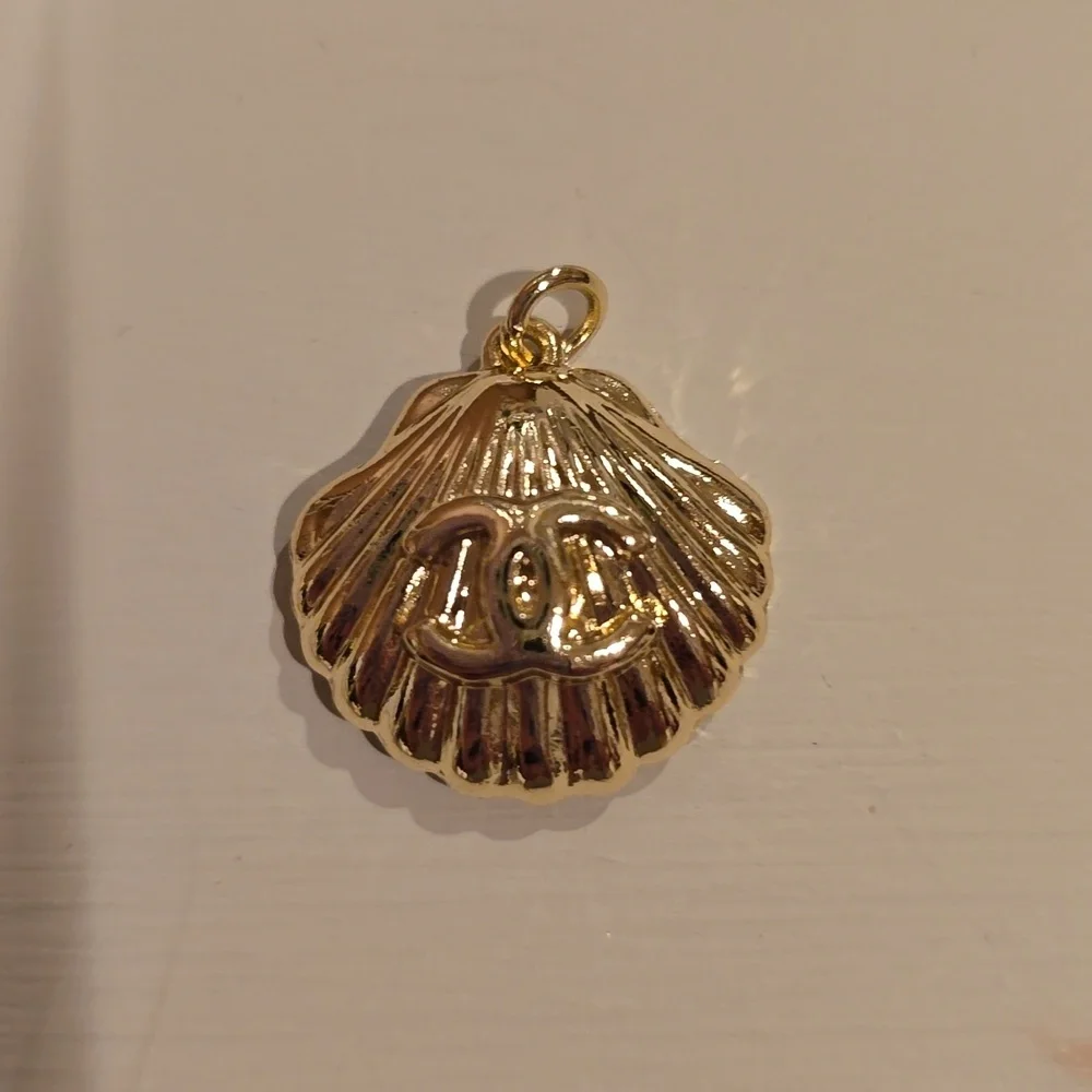 CHANEL Gold and Silver Pendant with Pearls comes with free non branded necklace
